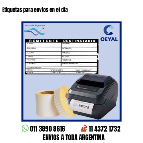 Etiquetas para envios en el dia