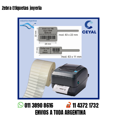 Zebra Etiquetas joyeria