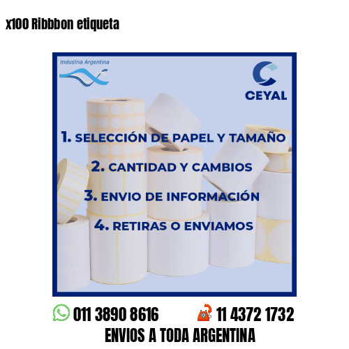 x100 Ribbbon etiqueta