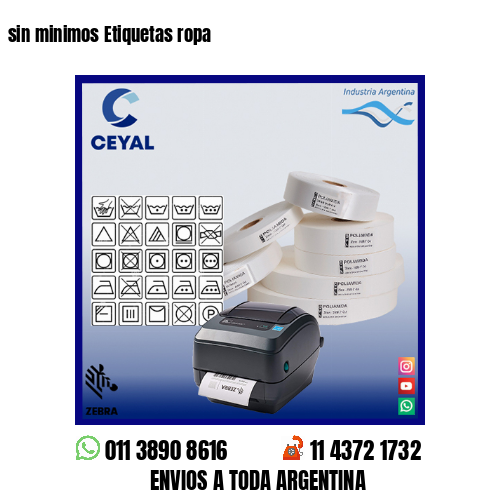 sin minimos Etiquetas ropa