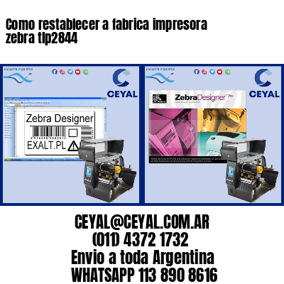 Como restablecer a fabrica impresora zebra tlp2844