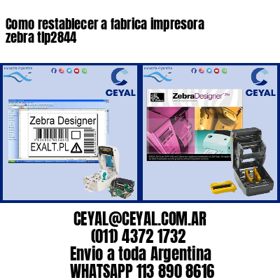 Como restablecer a fabrica impresora zebra tlp2844