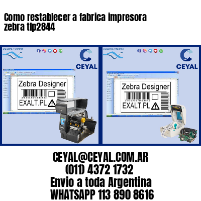 Como restablecer a fabrica impresora zebra tlp2844