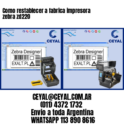 Como restablecer a fabrica impresora zebra zd220