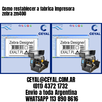 Como restablecer a fabrica impresora zebra zm400