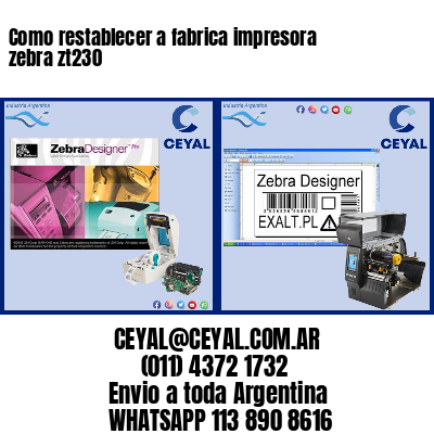 Como restablecer a fabrica impresora zebra zt230