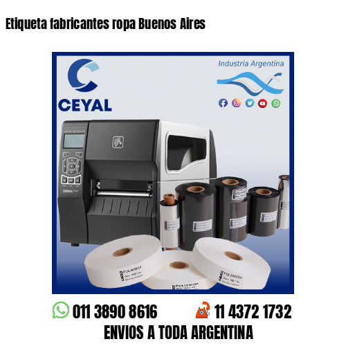 Etiqueta fabricantes ropa Buenos Aires