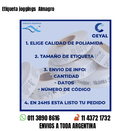 Etiqueta joggings  Almagro