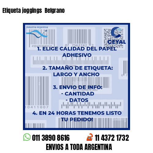 Etiqueta joggings  Belgrano