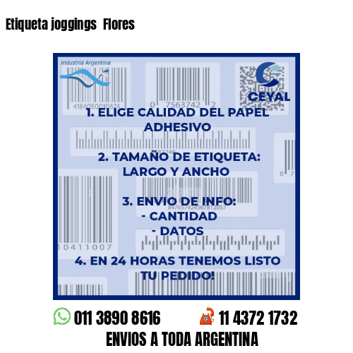 Etiqueta joggings  Flores