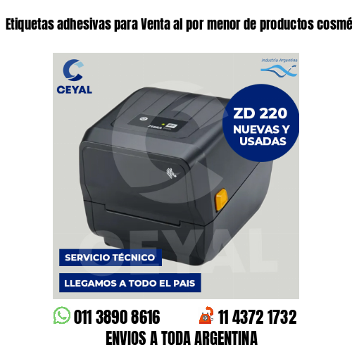 Etiquetas adhesivas para Venta al por menor de productos cosméticos