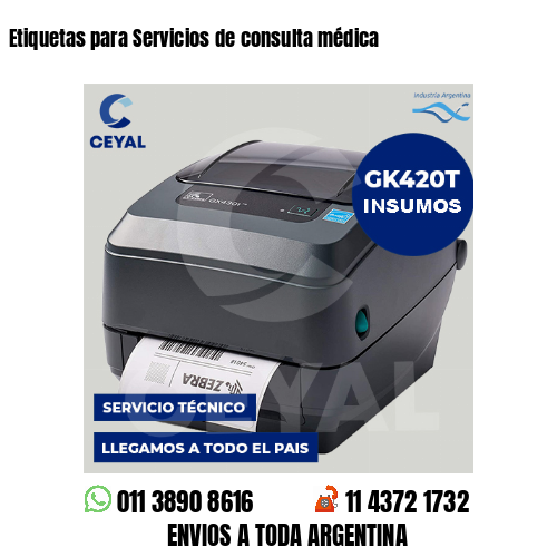 Etiquetas para Servicios de consulta médica