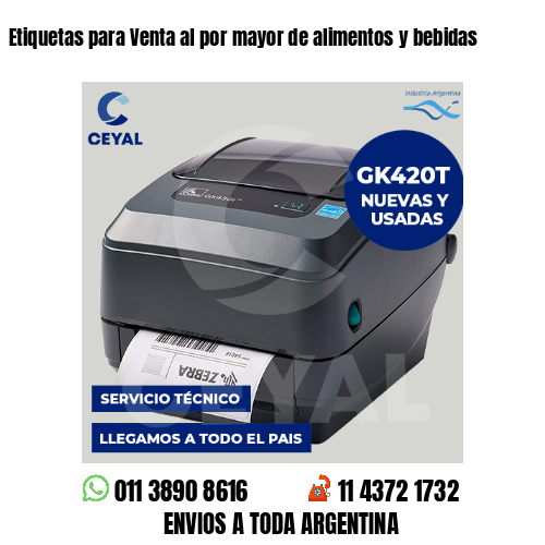 Etiquetas para Venta al por mayor de alimentos y bebidas