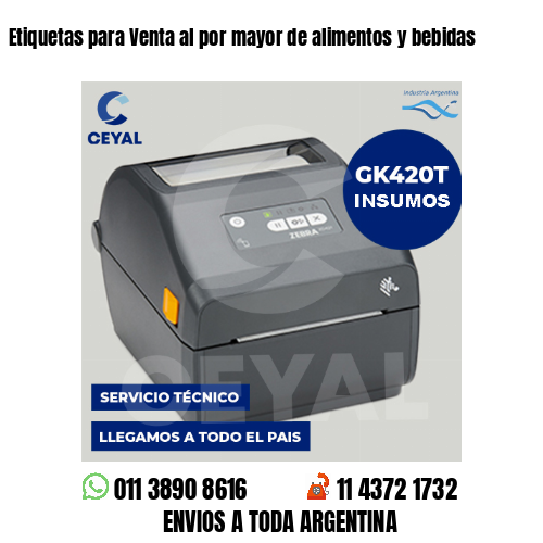 Etiquetas para Venta al por mayor de alimentos y bebidas