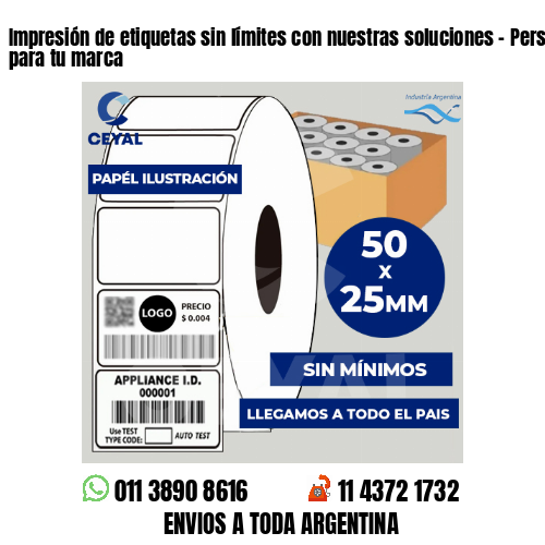 Impresión de etiquetas sin límites con nuestras soluciones – Personalizadas para tu marca