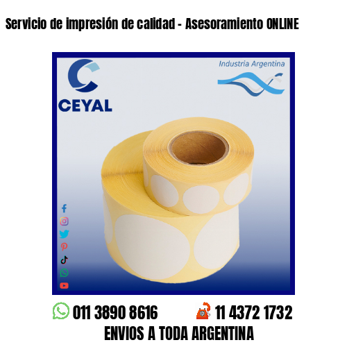 Servicio de impresión de calidad – Asesoramiento ONLINE