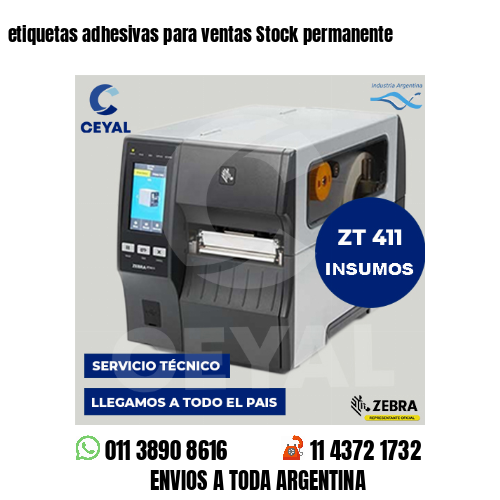 etiquetas adhesivas para ventas Stock permanente