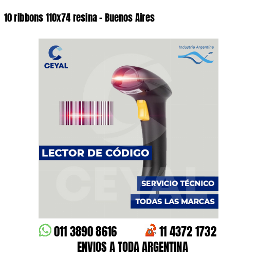 10 ribbons 110x74 resina - Buenos Aires