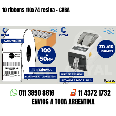 10 ribbons 110x74 resina - CABA