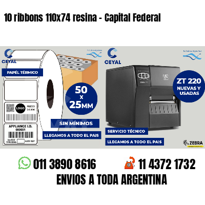 10 ribbons 110x74 resina - Capital Federal
