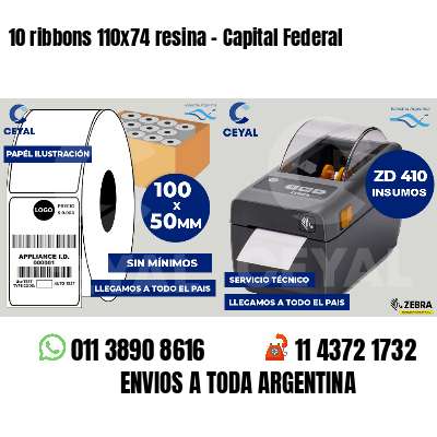 10 ribbons 110x74 resina - Capital Federal
