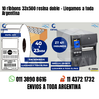 10 ribbons 33x500 resina doble - Llegamos a toda Argentina