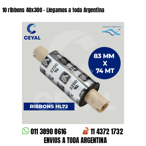 10 ribbons 40×300 – Llegamos a toda Argentina