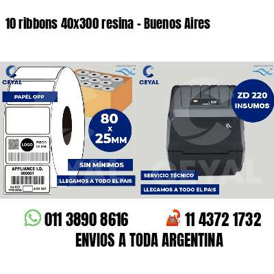 10 ribbons 40x300 resina - Buenos Aires