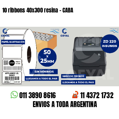 10 ribbons 40x300 resina - CABA