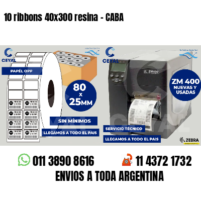 10 ribbons 40x300 resina - CABA