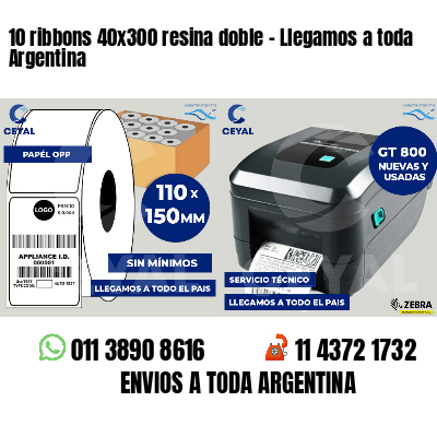 10 ribbons 40x300 resina doble - Llegamos a toda Argentina
