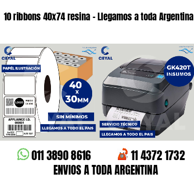 10 ribbons 40x74 resina - Llegamos a toda Argentina