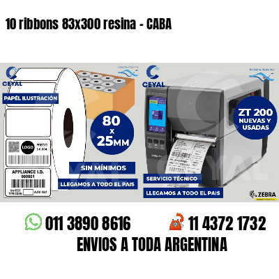 10 ribbons 83x300 resina - CABA