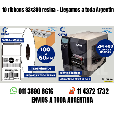 10 ribbons 83x300 resina - Llegamos a toda Argentina