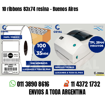 10 ribbons 83x74 resina - Buenos Aires