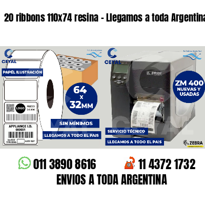 20 ribbons 110x74 resina - Llegamos a toda Argentina