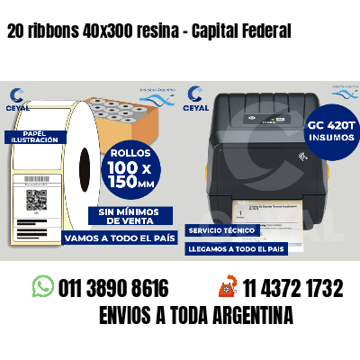 20 ribbons 40x300 resina - Capital Federal