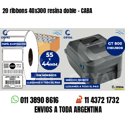 20 ribbons 40x300 resina doble - CABA