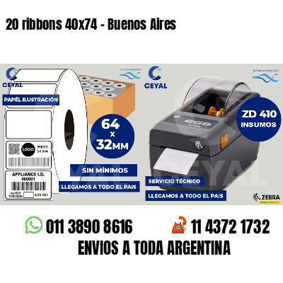 20 ribbons 40x74 - Buenos Aires