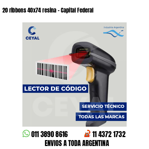 20 ribbons 40x74 resina - Capital Federal