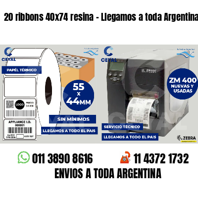 20 ribbons 40x74 resina - Llegamos a toda Argentina