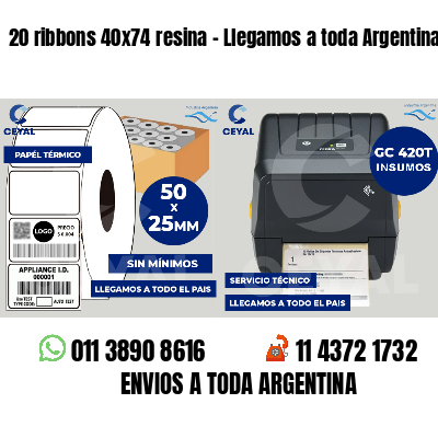 20 ribbons 40x74 resina - Llegamos a toda Argentina