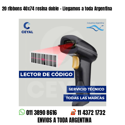 20 ribbons 40x74 resina doble - Llegamos a toda Argentina