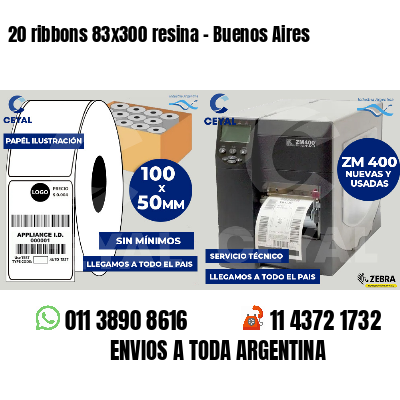 20 ribbons 83x300 resina - Buenos Aires