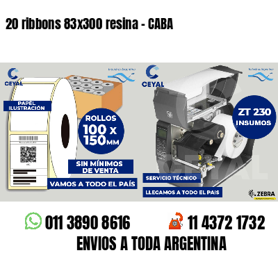 20 ribbons 83x300 resina - CABA