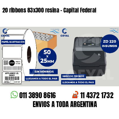 20 ribbons 83x300 resina - Capital Federal