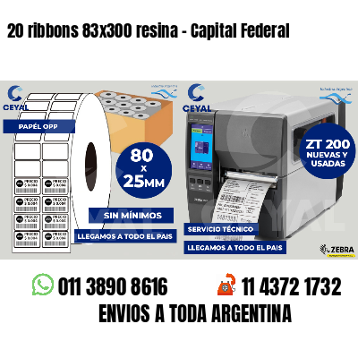 20 ribbons 83x300 resina - Capital Federal