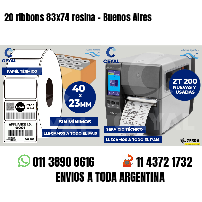 20 ribbons 83x74 resina - Buenos Aires
