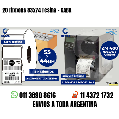 20 ribbons 83x74 resina - CABA