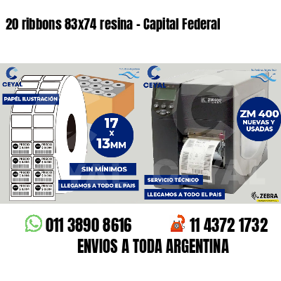 20 ribbons 83x74 resina - Capital Federal